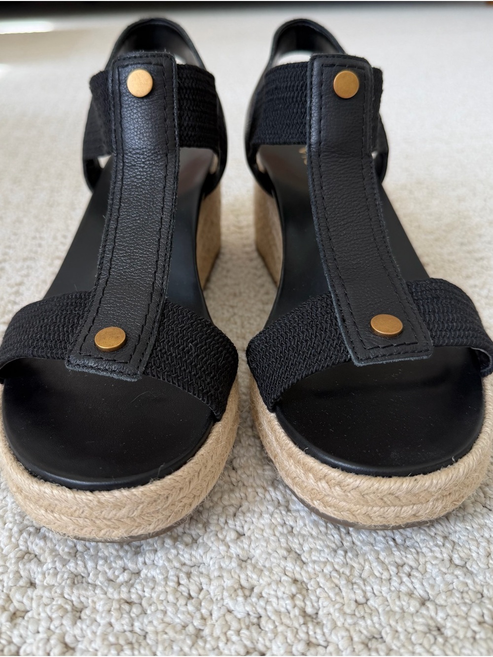 VIONIC Calera Wedge Sandals Black Sz 9 - Picture 7 of 7